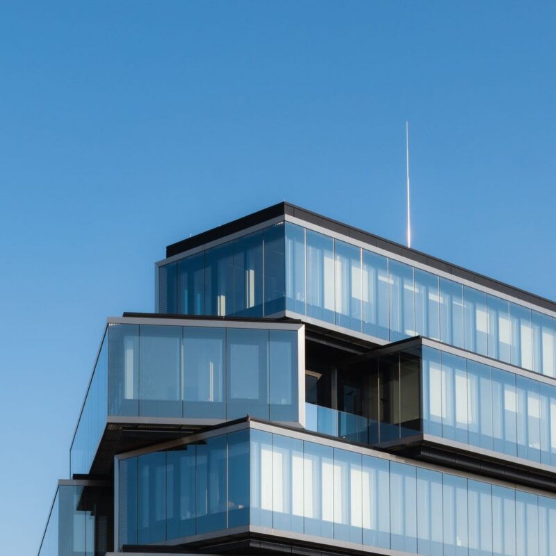 Modern glass building